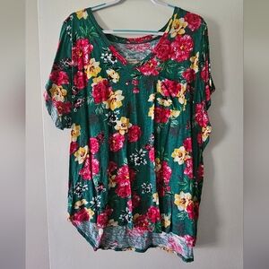 Torrid Floral Green Top